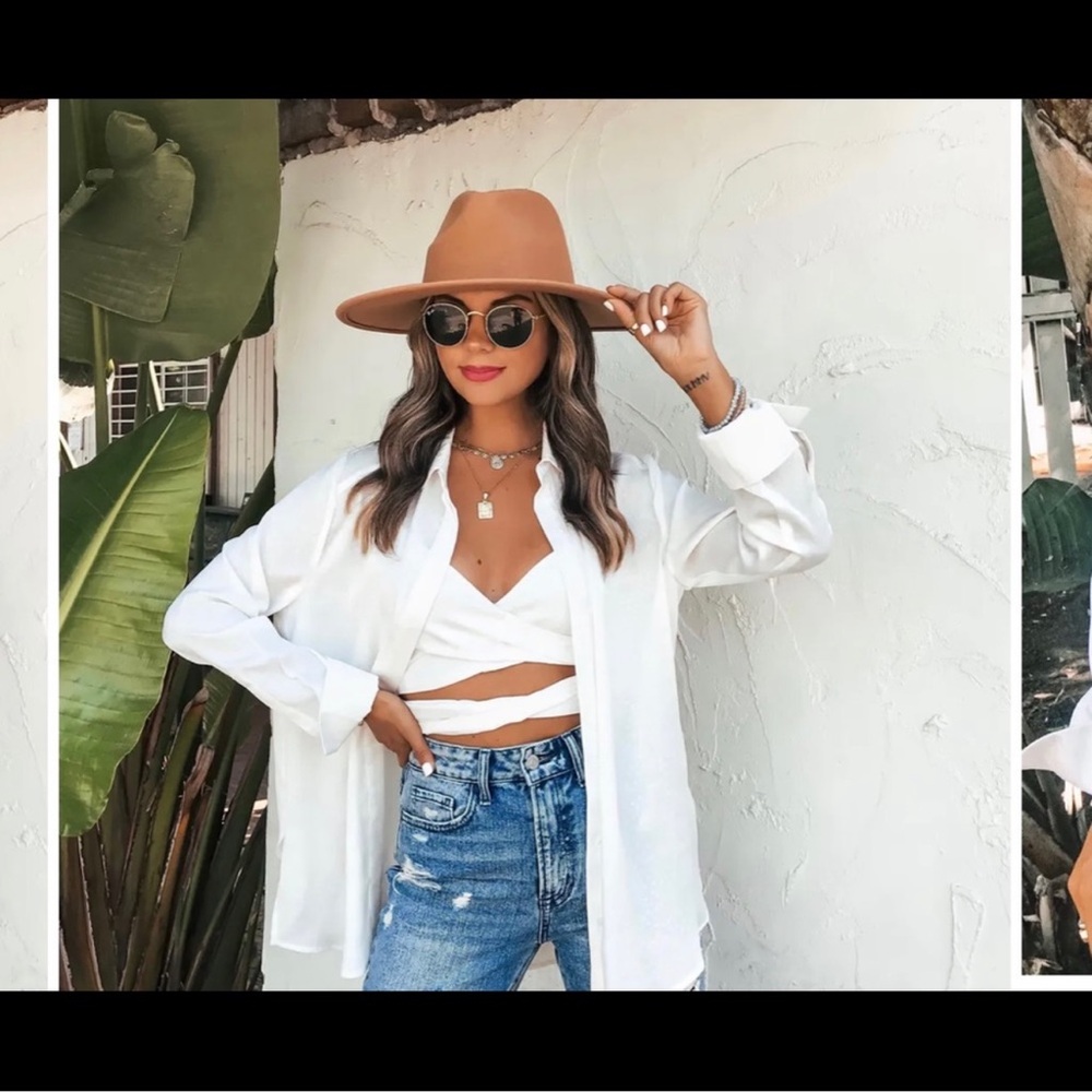 VICI X Jill Button Down Silk Blouse - Picture 1 of 3